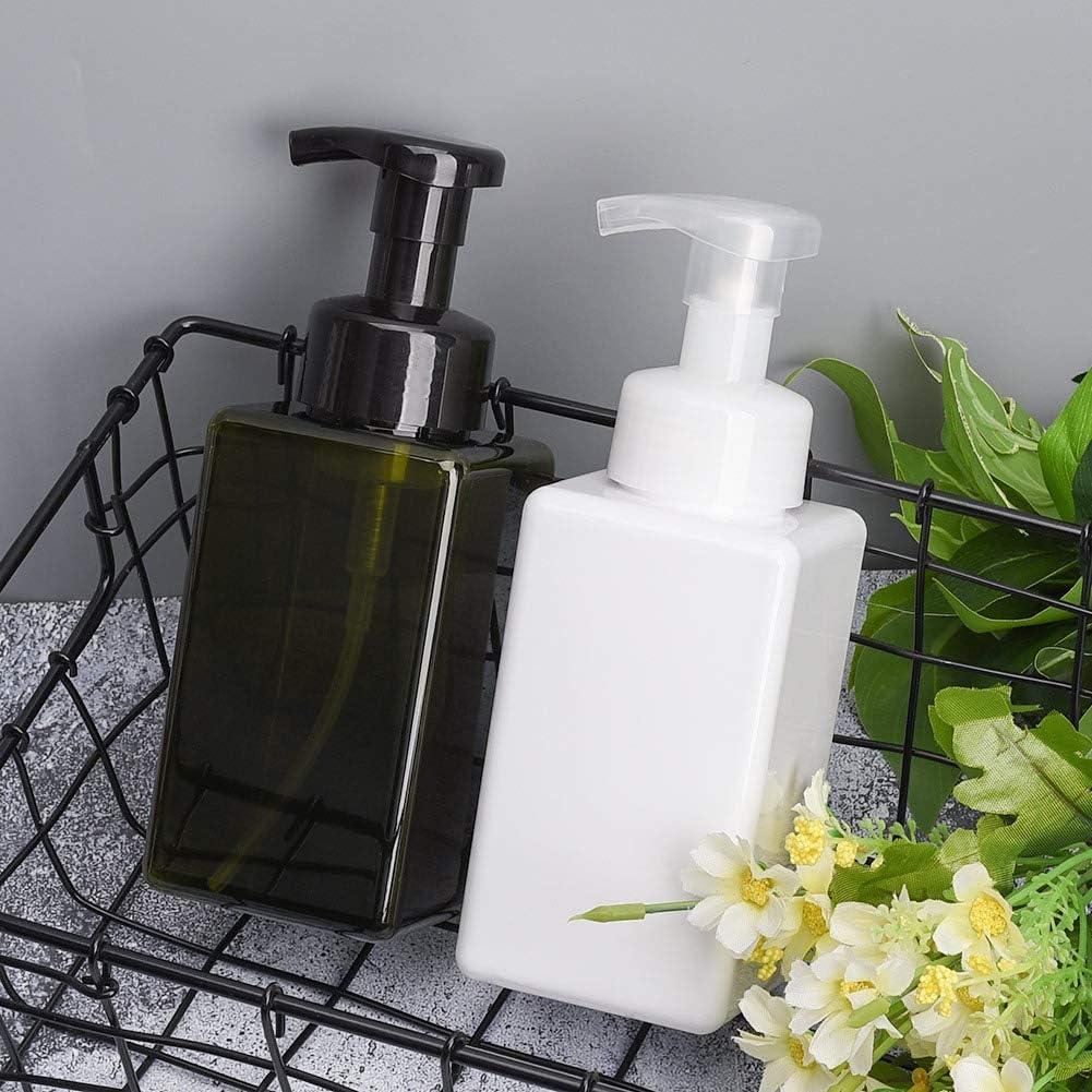 imageUUJOLY Foaming Soap Dispenser 250ml 9oz Refillable Pump Bottle for Liquid Soap Shampoo Body Wash 2 Pcs Small WhiteGreen