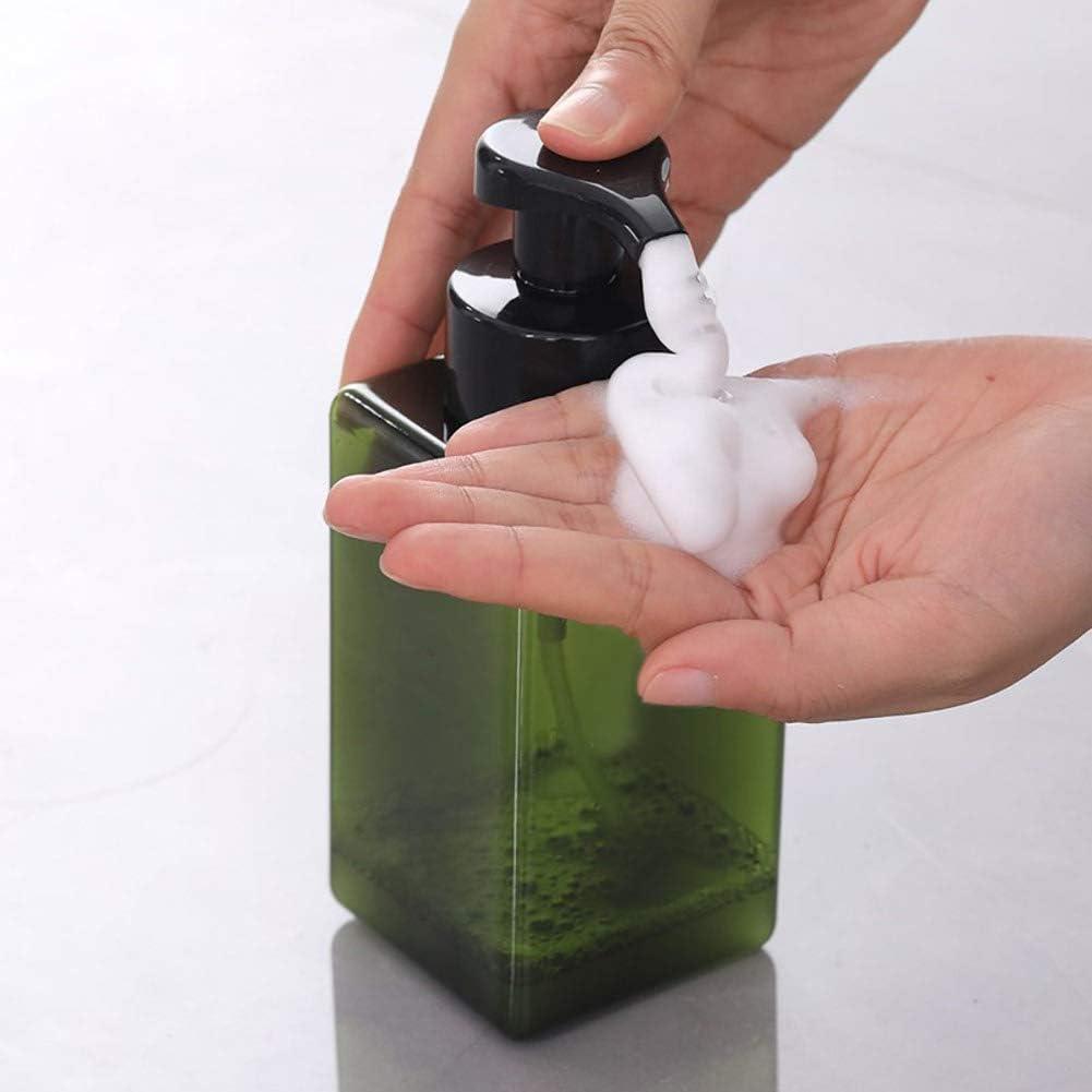 imageUUJOLY Foaming Soap Dispenser 250ml 9oz Refillable Pump Bottle for Liquid Soap Shampoo Body Wash 2 Pcs Small WhiteGreen