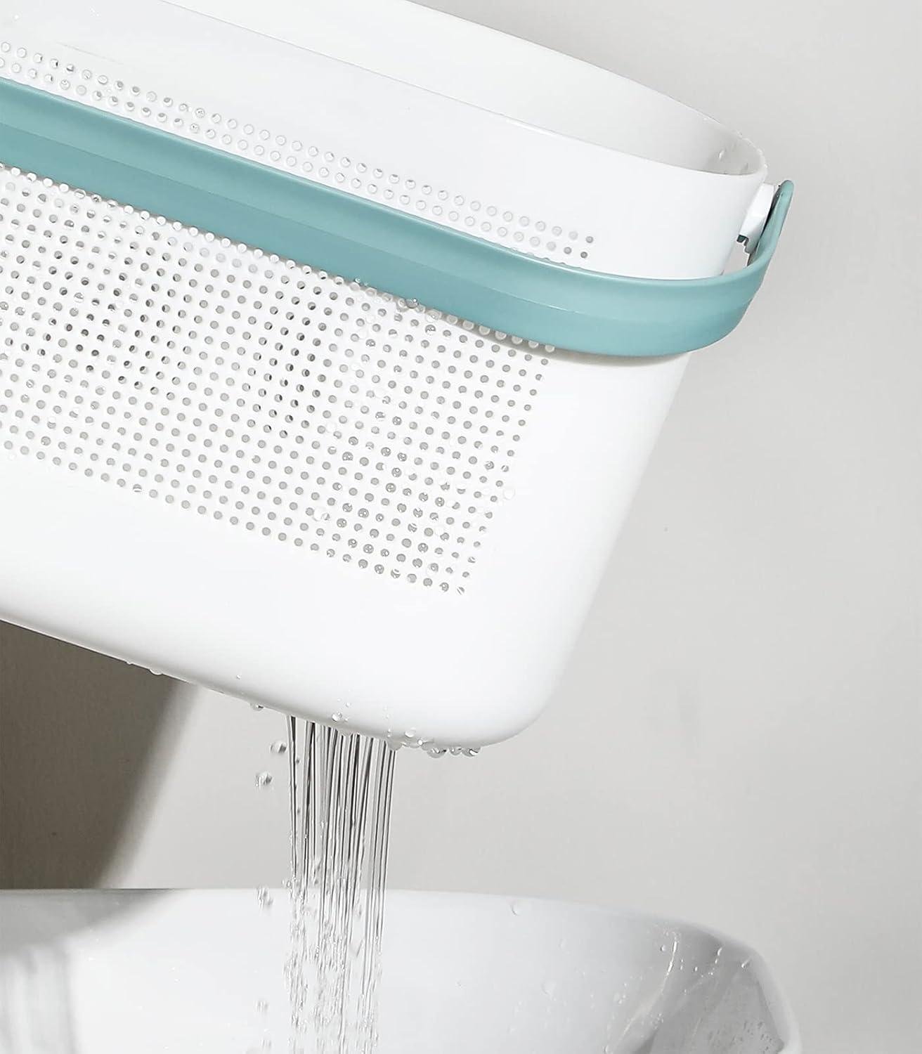 imageUUJOLY Plastic Storage Baskets with Handles Shower Caddy Shelf Organizers Basket for Bathroom Kitchen Dorm Room YellowGreen