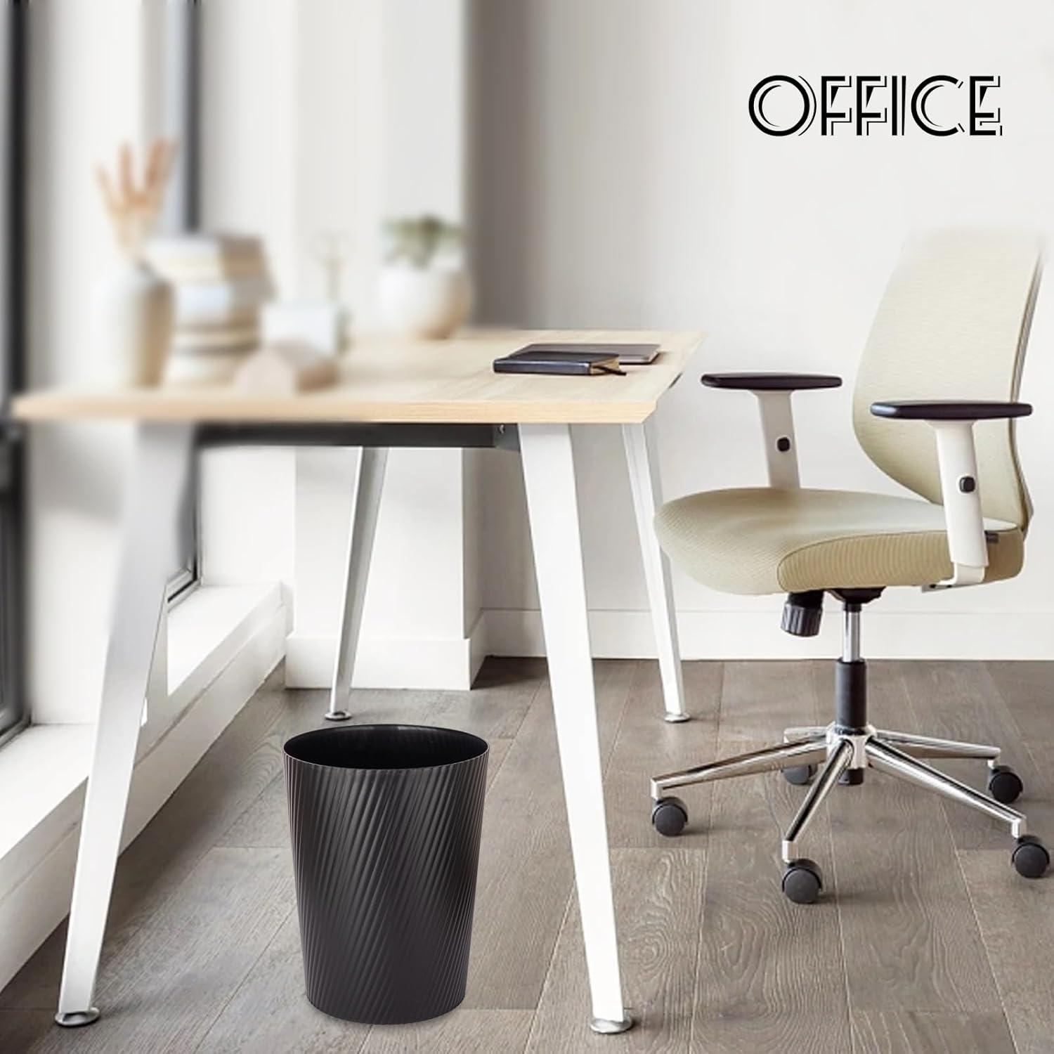 imageUUJOLY Small Trash Can Wastebasket Garbage Can Container Bins for Bathrooms Laundry Room Kitchens Offices Kids Rooms Dorms WhiteBlack