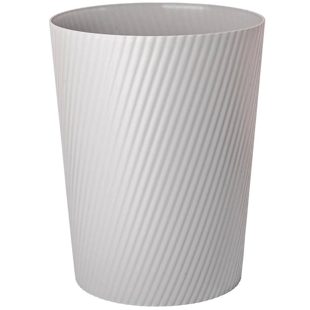 imageUUJOLY Small Trash Can Wastebasket Garbage Can Container Bins for Bathrooms Laundry Room Kitchens Offices Kids Rooms Dorms WhiteGrey