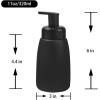 Foaming Hand Soap Dispenser Ceramic Jar Foam Dish Soap Dispenser for Bathroom and Kitchen Sink, Liquid Pump Bottle for Shampoo, Body Wash, Hand Soap, Black(Black)