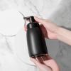 Foaming Hand Soap Dispenser Ceramic Jar Foam Dish Soap Dispenser for Bathroom and Kitchen Sink, Liquid Pump Bottle for Shampoo, Body Wash, Hand Soap, Black(Black)