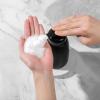 Foaming Hand Soap Dispenser Ceramic Jar Foam Dish Soap Dispenser for Bathroom and Kitchen Sink, Liquid Pump Bottle for Shampoo, Body Wash, Hand Soap, Black(Gray)