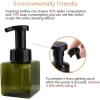 UUJOLY Foaming Soap Dispenser, 250ml (9oz) Refillable Pump Bottle for Liquid Soap, Shampoo, Body Wash (2 Pcs) (Small Clear)(Green)
