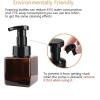UUJOLY Foaming Soap Dispenser, 450ml (15oz) Refillable Pump Bottle Plastic for Liquid Soap, Shampoo, Body Wash (2 Pcs) (Amber)(Amber)