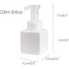 UUJOLY Foaming Soap Dispenser, 450ml (15oz) Refillable Pump Bottle Plastic for Liquid Soap, Shampoo, Body Wash (2 Pcs) (Amber)(White)