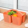 UUJOLY Plastic Portable Shower Caddy Bucket, Cleaning Shower Basket with Handle Compartments Storage Organizer for Bathroom Kitchen College Dorm Sink, Grey(Orange)