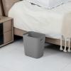 UUJOLY Plastic Small Trash Can Wastebasket, Garbage Container Basket for Bathrooms, Laundry Room, Kitchens, Offices, Kids Rooms, Dorms, 3.5 Gallon (Dark Grey)(Grey)