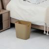 UUJOLY Plastic Small Trash Can Wastebasket, Garbage Container Basket for Bathrooms, Laundry Room, Kitchens, Offices, Kids Rooms, Dorms, 3.5 Gallon (Dark Grey)(Khaki)