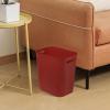 UUJOLY Plastic Small Trash Can Wastebasket, Garbage Container Basket for Bathrooms, Laundry Room, Kitchens, Offices, Kids Rooms, Dorms, 3.5 Gallon (Dark Grey)(Red)