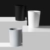 UUJOLY Plastic Small Trash Can Wastebasket, Garbage Container Basket for Bathrooms, Laundry Room, Kitchens, Offices, Kids Rooms, Dorms, (White, 1.8 Gallon)(Black)