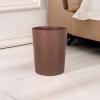 UUJOLY Plastic Small Trash Can Wastebasket, Garbage Container Basket for Bathrooms, Laundry Room, Kitchens, Offices, Kids Rooms, Dorms, (White, 1.8 Gallon)(Brown)