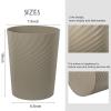 UUJOLY Plastic Small Trash Can Wastebasket, Garbage Container Basket for Bathrooms, Laundry Room, Kitchens, Offices, Kids Rooms, Dorms, (White, 1.8 Gallon)(Khaki)