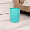 UUJOLY Plastic Small Trash Can Wastebasket, Garbage Container Basket for Bathrooms, Laundry Room, Kitchens, Offices, Kids Rooms, Dorms, (White, 1.8 Gallon)(Light Blue)