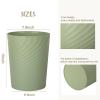 UUJOLY Plastic Small Trash Can Wastebasket, Garbage Container Basket for Bathrooms, Laundry Room, Kitchens, Offices, Kids Rooms, Dorms, (White, 1.8 Gallon)(Mint Green)
