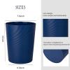 UUJOLY Plastic Small Trash Can Wastebasket, Garbage Container Basket for Bathrooms, Laundry Room, Kitchens, Offices, Kids Rooms, Dorms, (White, 1.8 Gallon)(Navy Blue)