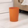 UUJOLY Plastic Small Trash Can Wastebasket, Garbage Container Basket for Bathrooms, Laundry Room, Kitchens, Offices, Kids Rooms, Dorms, (White, 1.8 Gallon)(Orange)