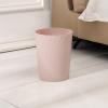 UUJOLY Plastic Small Trash Can Wastebasket, Garbage Container Basket for Bathrooms, Laundry Room, Kitchens, Offices, Kids Rooms, Dorms, (White, 1.8 Gallon)(Pink)