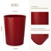UUJOLY Plastic Small Trash Can Wastebasket, Garbage Container Basket for Bathrooms, Laundry Room, Kitchens, Offices, Kids Rooms, Dorms, (White, 1.8 Gallon)(Red)