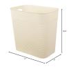 UUJOLY Plastic Trash Can Wastebasket, Garbage Container Basket for Bathrooms, Kitchens, Offices, Kids Rooms (Pink, 3 Gallon), 1 Pack(Beige)