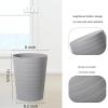 UUJOLY Small Bathroom Trash Can Wastebasket, Plastic Garbage Bin Container Basket for Bathrooms, Laundry Room, Kitchens, Offices, Kids Rooms, Dorms, Black, 1.8 Gallon(Grey)