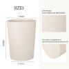 UUJOLY Small Trash Can Wastebasket Garbage Can Container Bins for Bathrooms, Laundry Room, Kitchens, Offices, Kids Rooms, Dorms (White)(Beige)
