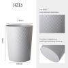 UUJOLY Small Trash Can Wastebasket Garbage Can Container Bins for Bathrooms, Laundry Room, Kitchens, Offices, Kids Rooms, Dorms (White)(Grey)