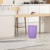 UUJOLY Small Trash Can Wastebasket Garbage Can Container Bins for Bathrooms, Laundry Room, Kitchens, Offices, Kids Rooms, Dorms (White)(Taro Purple)