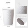 UUJOLY Small Trash Can Wastebasket Garbage Can Container Bins for Bathrooms, Laundry Room, Kitchens, Offices, Kids Rooms, Dorms (White)(White)