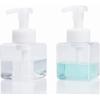 UUJOLY Foaming Soap Dispenser, 250ml (9oz) Refillable Pump Bottle for Liquid Soap, Shampoo, Body Wash (2 Pcs) (Small Clear)(Clear)