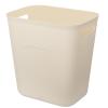 UUJOLY Plastic Small Trash Can Wastebasket, Garbage Container Basket for Bathrooms, Laundry Room, Kitchens, Offices, Kids Rooms, Dorms, 3.5 Gallon (Dark Grey)(Beige)