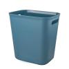 UUJOLY Plastic Small Trash Can Wastebasket, Garbage Container Basket for Bathrooms, Laundry Room, Kitchens, Offices, Kids Rooms, Dorms, 3.5 Gallon (Dark Grey)(Bluish Green)