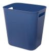 UUJOLY Plastic Small Trash Can Wastebasket, Garbage Container Basket for Bathrooms, Laundry Room, Kitchens, Offices, Kids Rooms, Dorms, 3.5 Gallon (Dark Grey)(Blue)