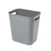 UUJOLY Plastic Small Trash Can Wastebasket, Garbage Container Basket for Bathrooms, Laundry Room, Kitchens, Offices, Kids Rooms, Dorms, 3.5 Gallon (Dark Grey)(Grey)