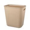 UUJOLY Plastic Small Trash Can Wastebasket, Garbage Container Basket for Bathrooms, Laundry Room, Kitchens, Offices, Kids Rooms, Dorms, 3.5 Gallon (Dark Grey)(Khaki)