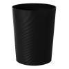 UUJOLY Plastic Small Trash Can Wastebasket, Garbage Container Basket for Bathrooms, Laundry Room, Kitchens, Offices, Kids Rooms, Dorms, (White, 1.8 Gallon)(Black)