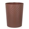 UUJOLY Plastic Small Trash Can Wastebasket, Garbage Container Basket for Bathrooms, Laundry Room, Kitchens, Offices, Kids Rooms, Dorms, (White, 1.8 Gallon)(Brown)