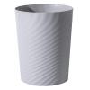 UUJOLY Plastic Small Trash Can Wastebasket, Garbage Container Basket for Bathrooms, Laundry Room, Kitchens, Offices, Kids Rooms, Dorms, (White, 1.8 Gallon)(Grey)