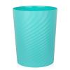 UUJOLY Plastic Small Trash Can Wastebasket, Garbage Container Basket for Bathrooms, Laundry Room, Kitchens, Offices, Kids Rooms, Dorms, (White, 1.8 Gallon)(Light Blue)