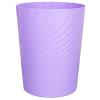 UUJOLY Plastic Small Trash Can Wastebasket, Garbage Container Basket for Bathrooms, Laundry Room, Kitchens, Offices, Kids Rooms, Dorms, (White, 1.8 Gallon)(Taro Purple)