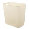 UUJOLY Plastic Trash Can Wastebasket, Garbage Container Basket for Bathrooms, Kitchens, Offices, Kids Rooms (Pink, 3 Gallon), 1 Pack(Beige)