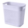 UUJOLY Plastic Trash Can Wastebasket, Garbage Container Basket for Bathrooms, Kitchens, Offices, Kids Rooms (Pink, 3 Gallon), 1 Pack(Grey)