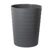 UUJOLY Small Bathroom Trash Can Wastebasket, Plastic Garbage Bin Container Basket for Bathrooms, Laundry Room, Kitchens, Offices, Kids Rooms, Dorms, Black, 1.8 Gallon(Dark Grey)