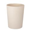 UUJOLY Small Trash Can Wastebasket Garbage Can Container Bins for Bathrooms, Laundry Room, Kitchens, Offices, Kids Rooms, Dorms (White)(Beige)