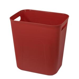 UUJOLY Plastic Small Trash Can Wastebasket, Garbage Container Basket for Bathrooms, Laundry Room, Kitchens, Offices, Kids Rooms, Dorms, 3.5 Gallon (Dark Grey)(Red)