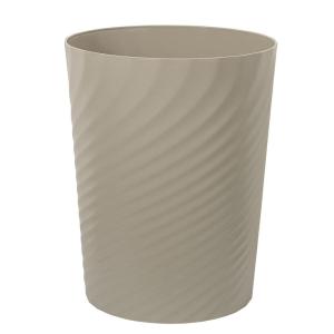 UUJOLY Plastic Small Trash Can Wastebasket, Garbage Container Basket for Bathrooms, Laundry Room, Kitchens, Offices, Kids Rooms, Dorms, (White, 1.8 Gallon)(Khaki)