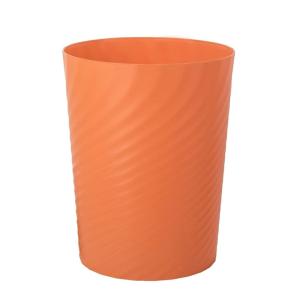 UUJOLY Plastic Small Trash Can Wastebasket, Garbage Container Basket for Bathrooms, Laundry Room, Kitchens, Offices, Kids Rooms, Dorms, (White, 1.8 Gallon)(Orange)