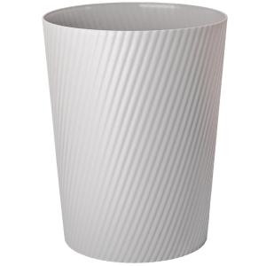 UUJOLY Small Trash Can Wastebasket Garbage Can Container Bins for Bathrooms, Laundry Room, Kitchens, Offices, Kids Rooms, Dorms (White)(Grey)