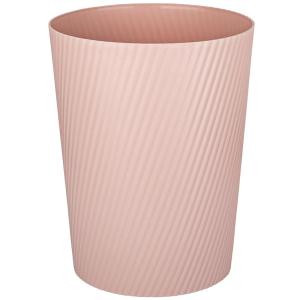 UUJOLY Small Trash Can Wastebasket Garbage Can Container Bins for Bathrooms, Laundry Room, Kitchens, Offices, Kids Rooms, Dorms (White)(Pink)